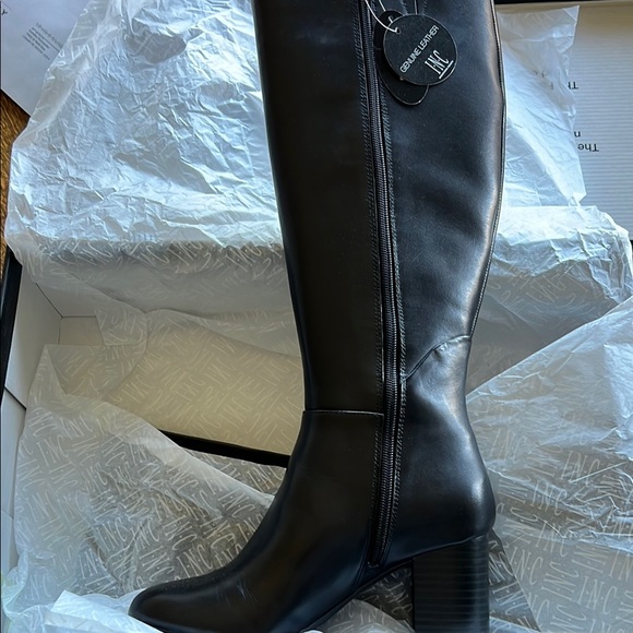 INC International Concepts Shoes - Radellal Black Leather Shoes - Size 7M